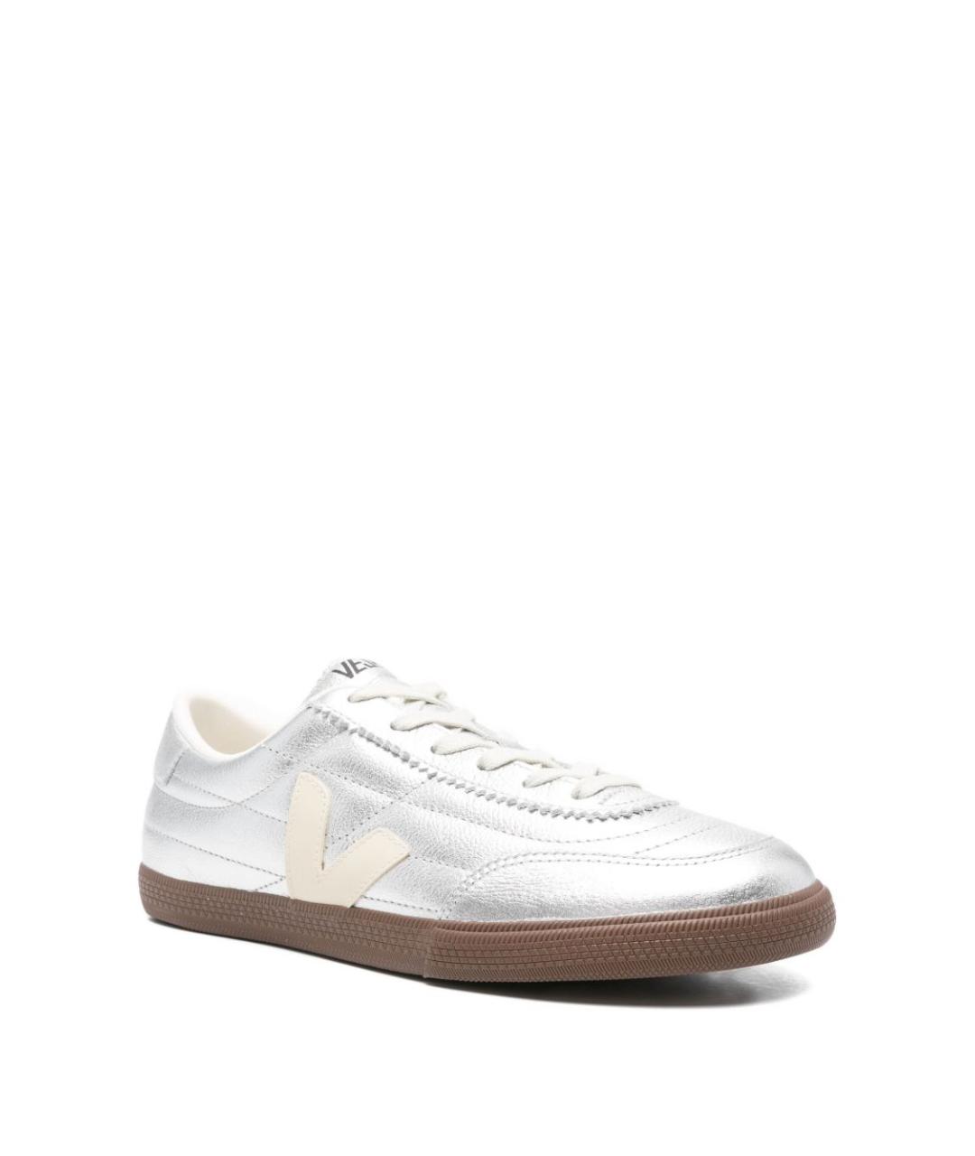 VEJA Серебряные кожаные кеды, фото 2