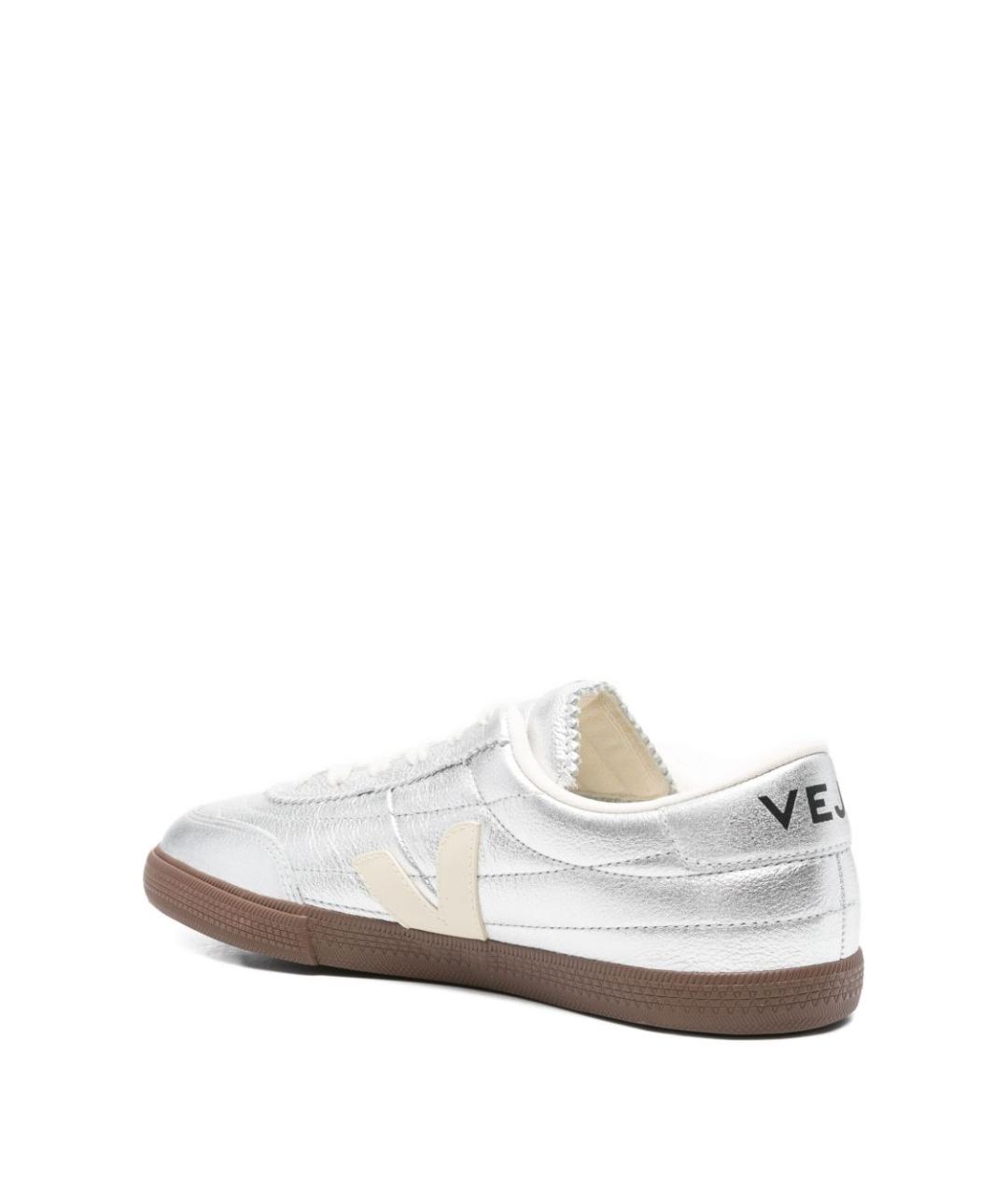 VEJA Серебряные кожаные кеды, фото 3