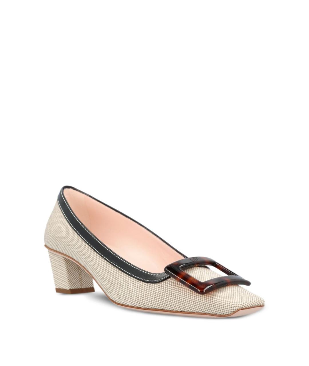 ROGER VIVIER Бежевые кожаные туфли, фото 2