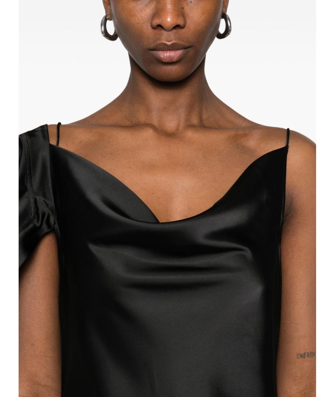 IRO Черное полиэстеровое коктейльное платье, фото 5