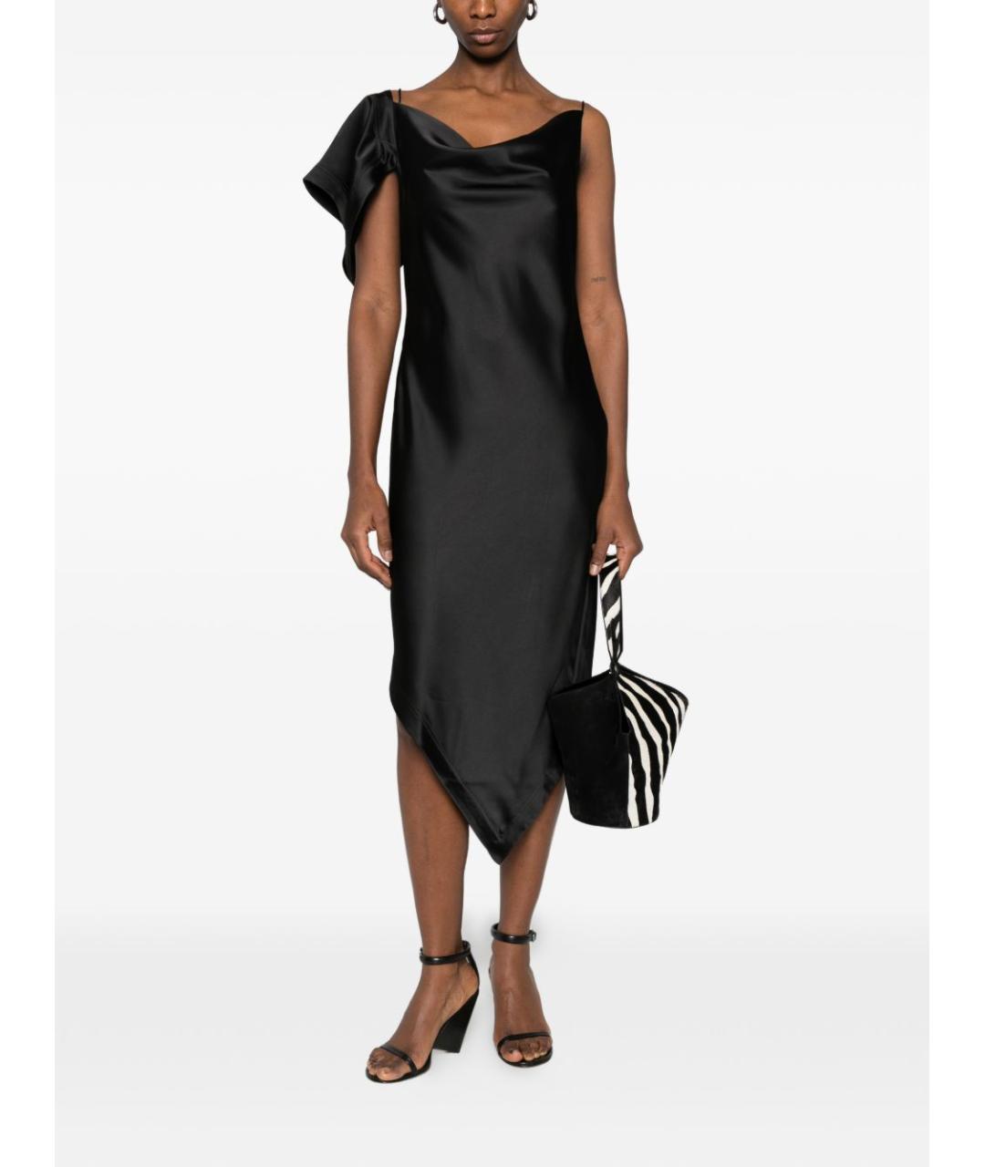IRO Черное полиэстеровое коктейльное платье, фото 4