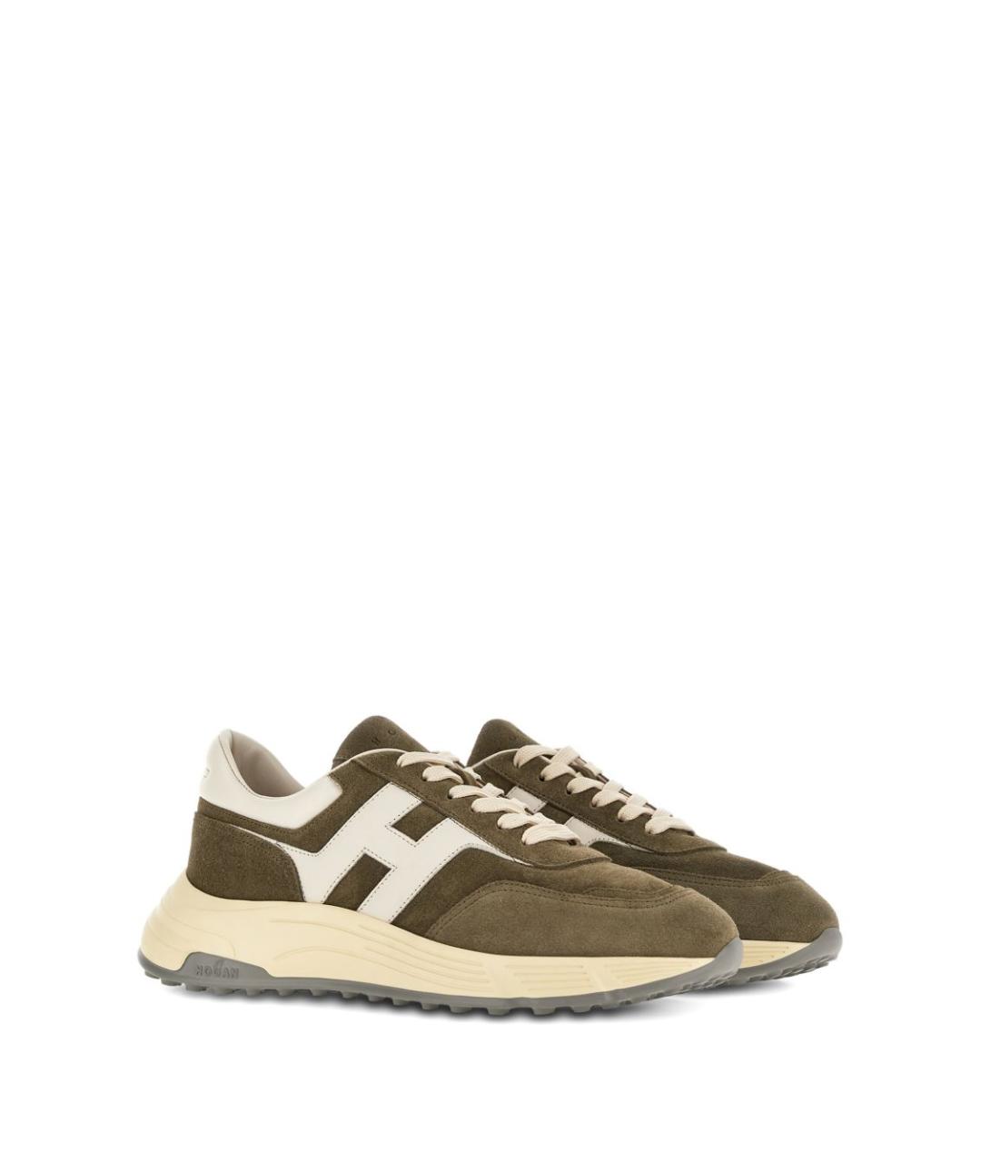 HOGAN Зеленые низкие кроссовки / кеды, фото 2