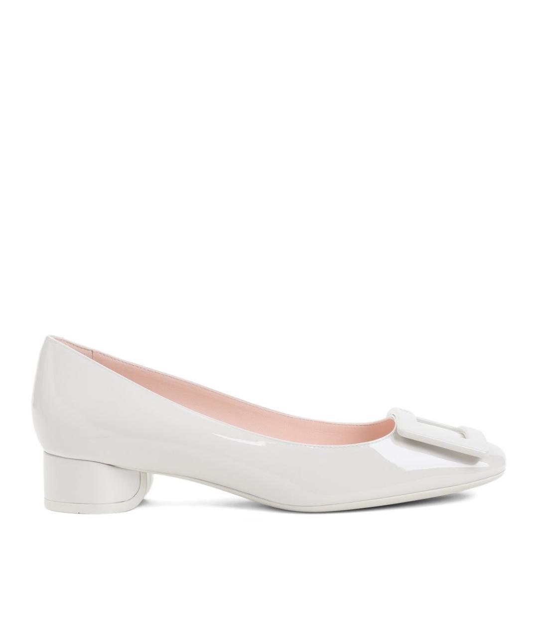 ROGER VIVIER Белые балетки из лакированной кожи, фото 1