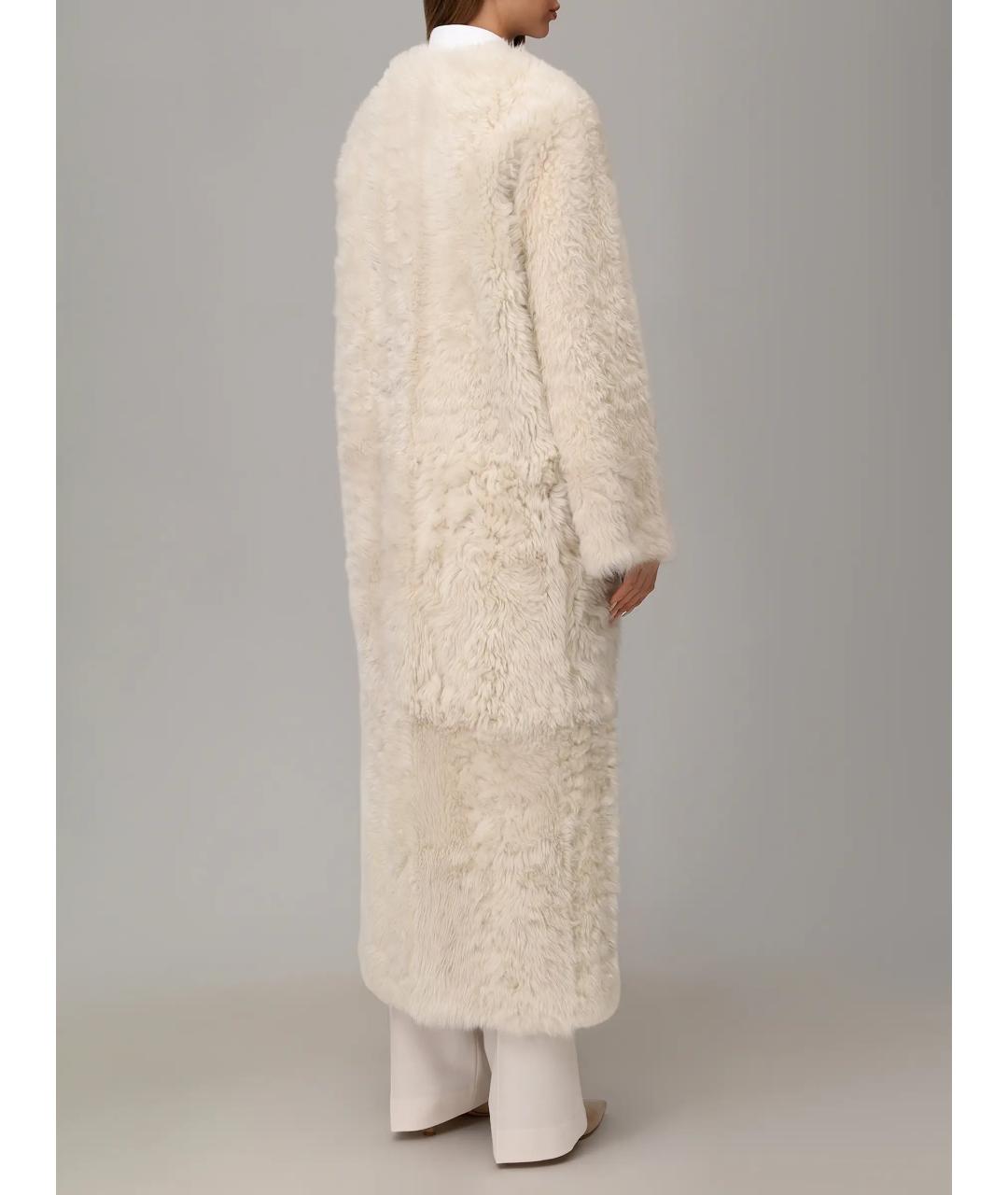YVES SALOMON Белая шуба, фото 3