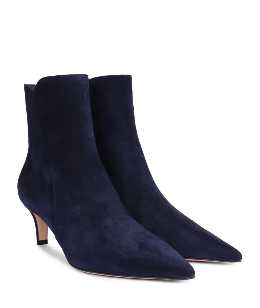 GIANVITO ROSSI Синие замшевые ботильоны, фото 2