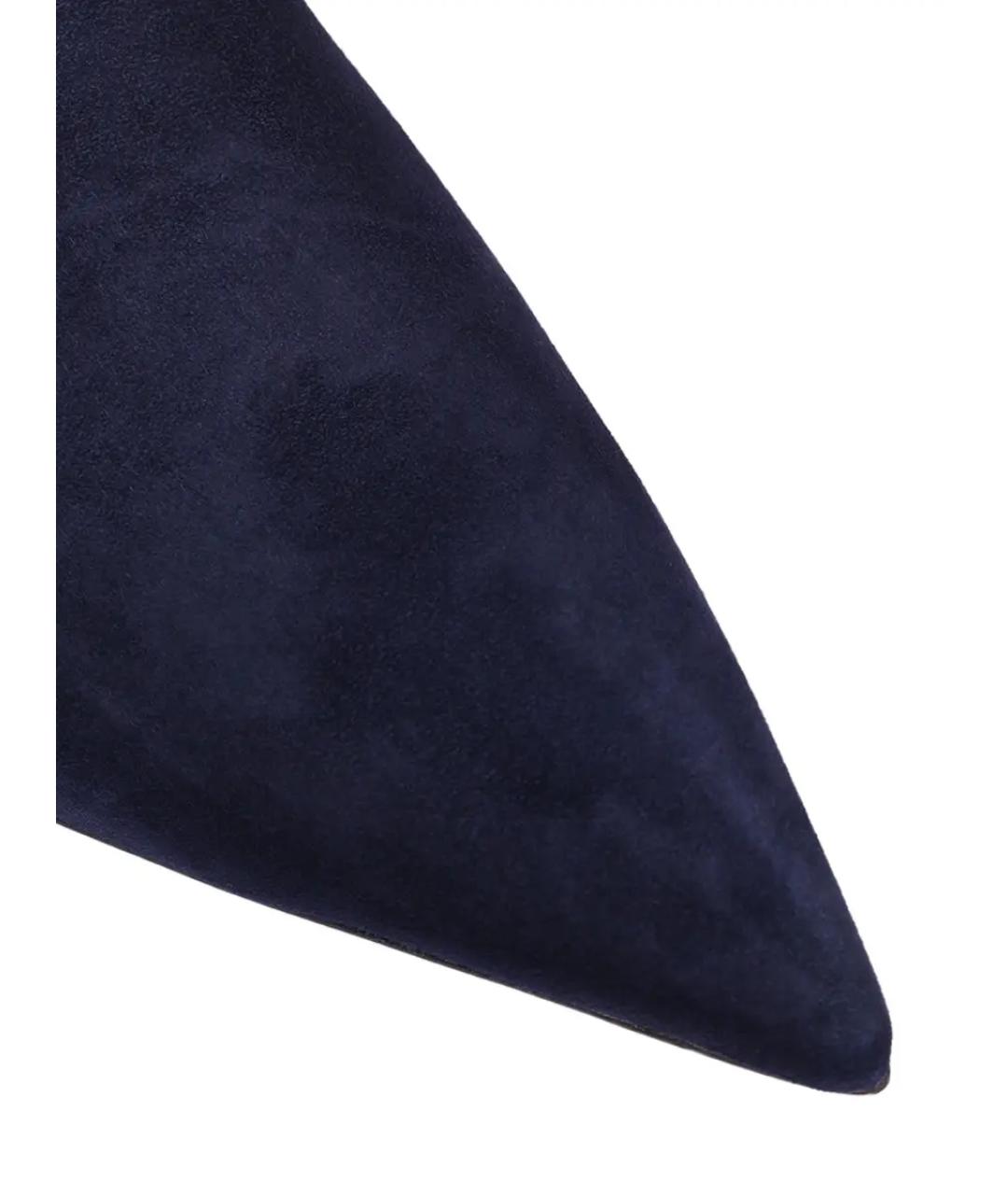 GIANVITO ROSSI Синие замшевые ботильоны, фото 5
