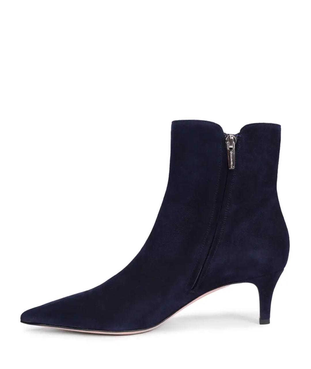 GIANVITO ROSSI Синие замшевые ботильоны, фото 3