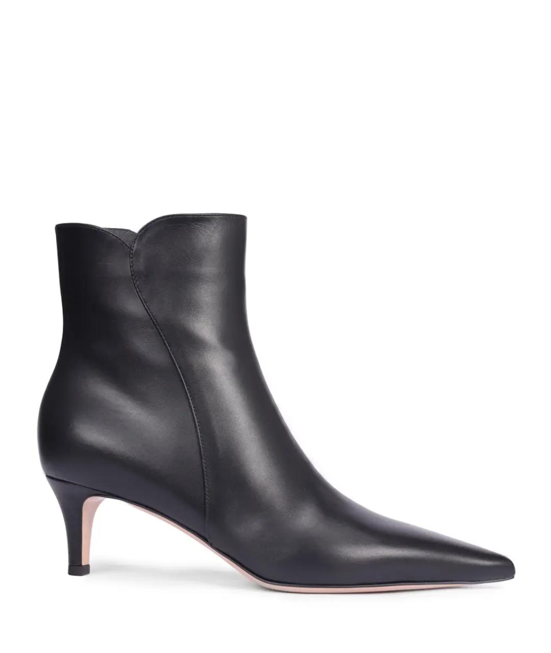 GIANVITO ROSSI Черные кожаные ботильоны, фото 1