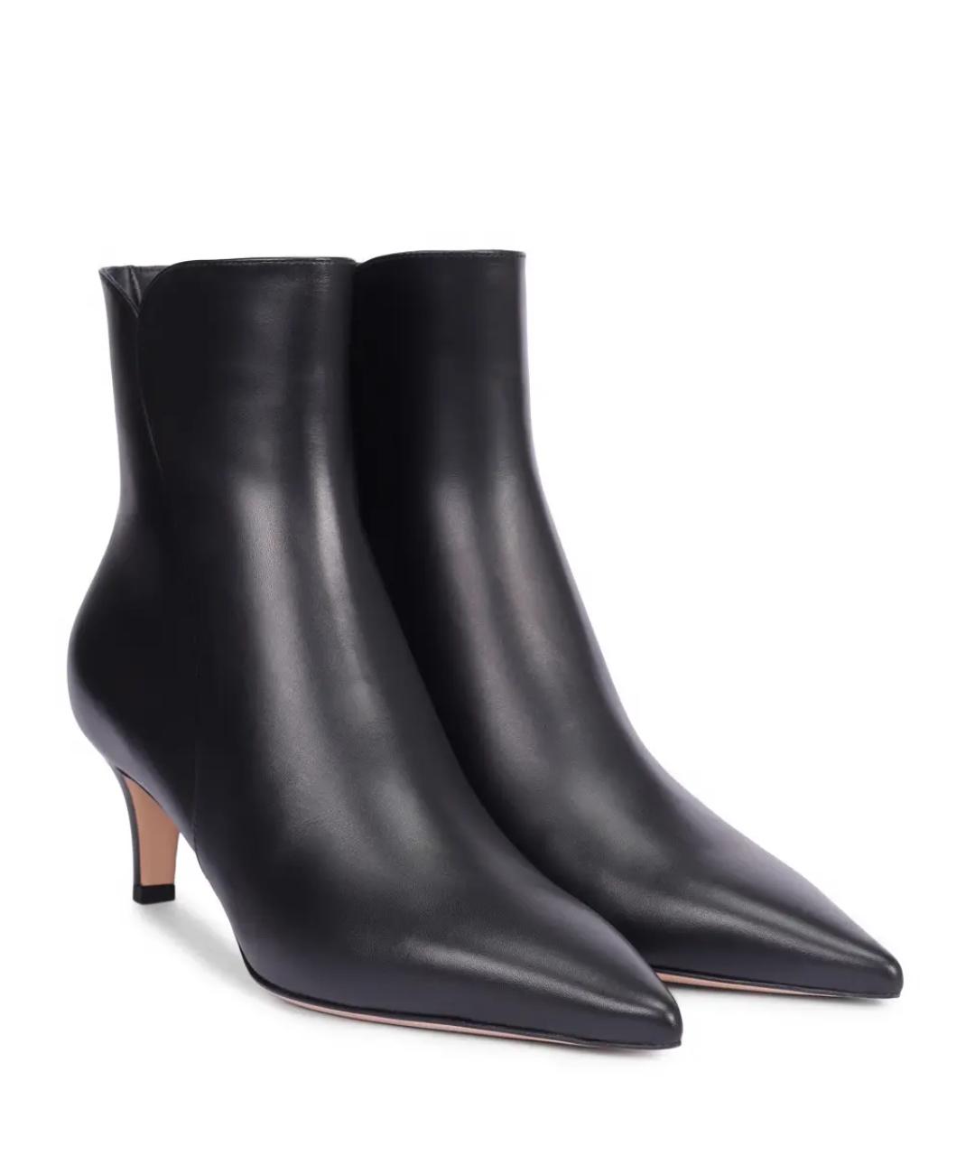 GIANVITO ROSSI Черные кожаные ботильоны, фото 2