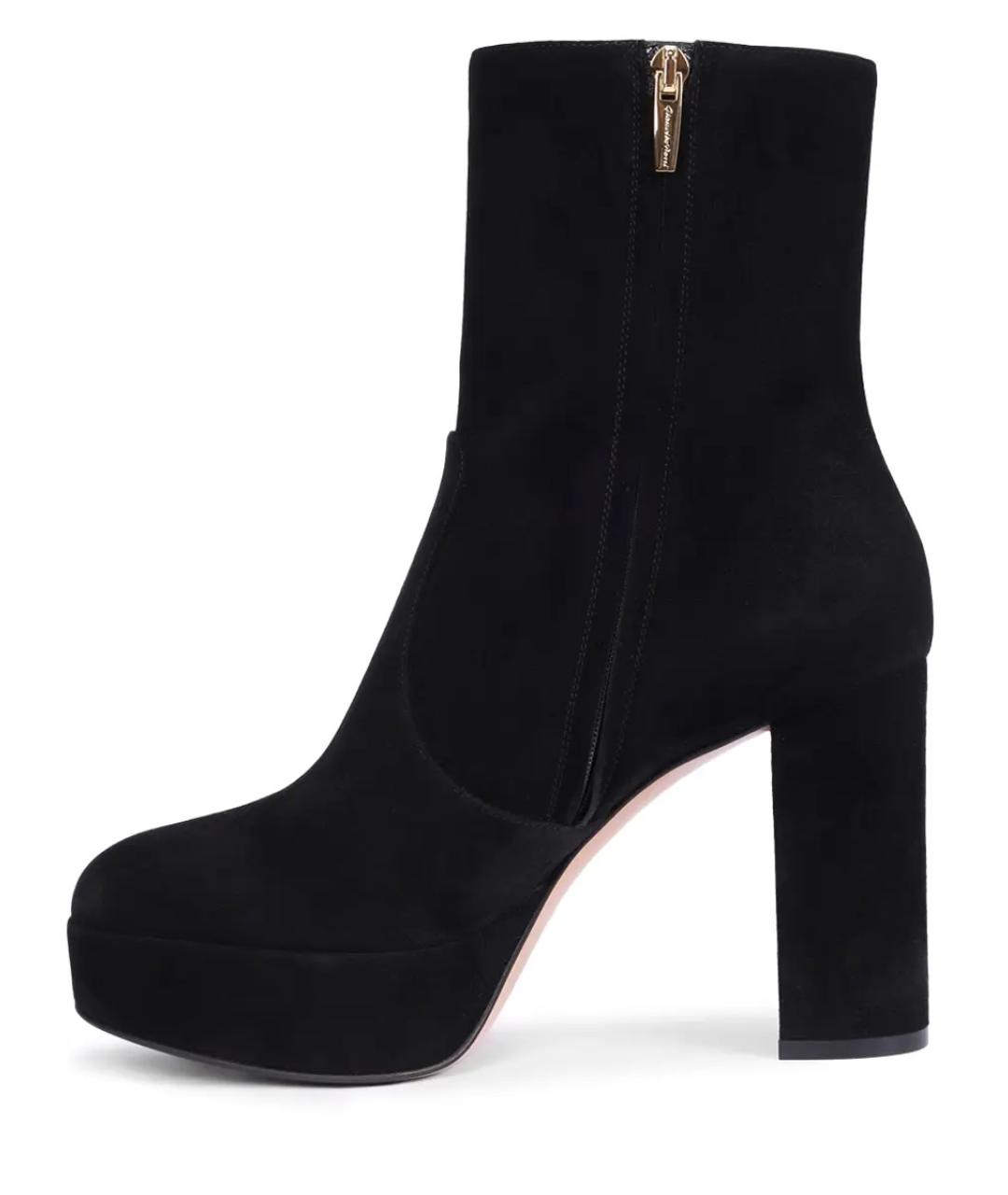 GIANVITO ROSSI Черные замшевые ботильоны, фото 3