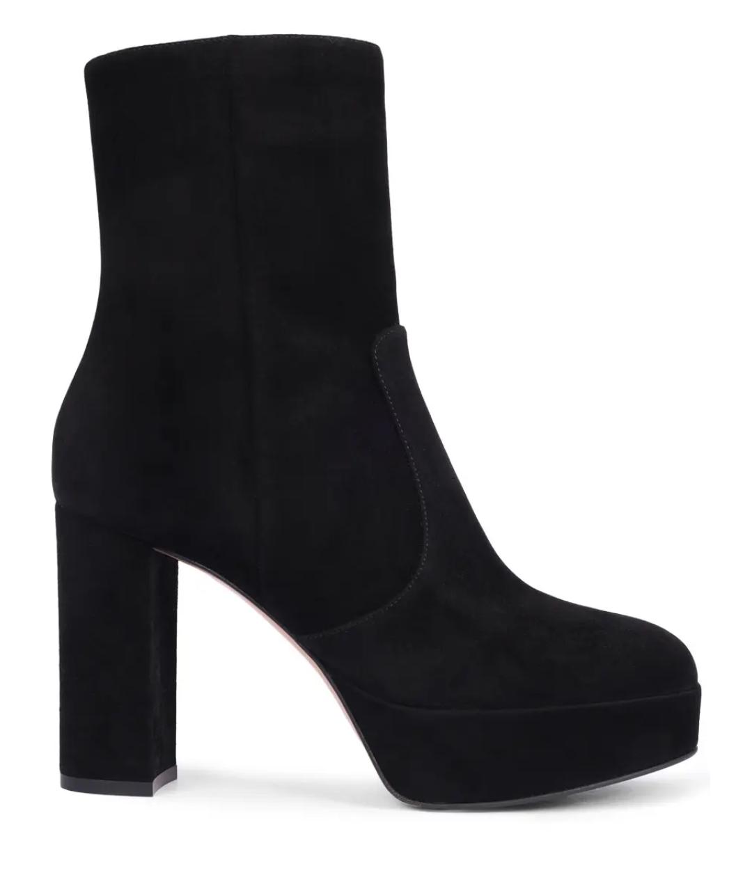 GIANVITO ROSSI Черные замшевые ботильоны, фото 1