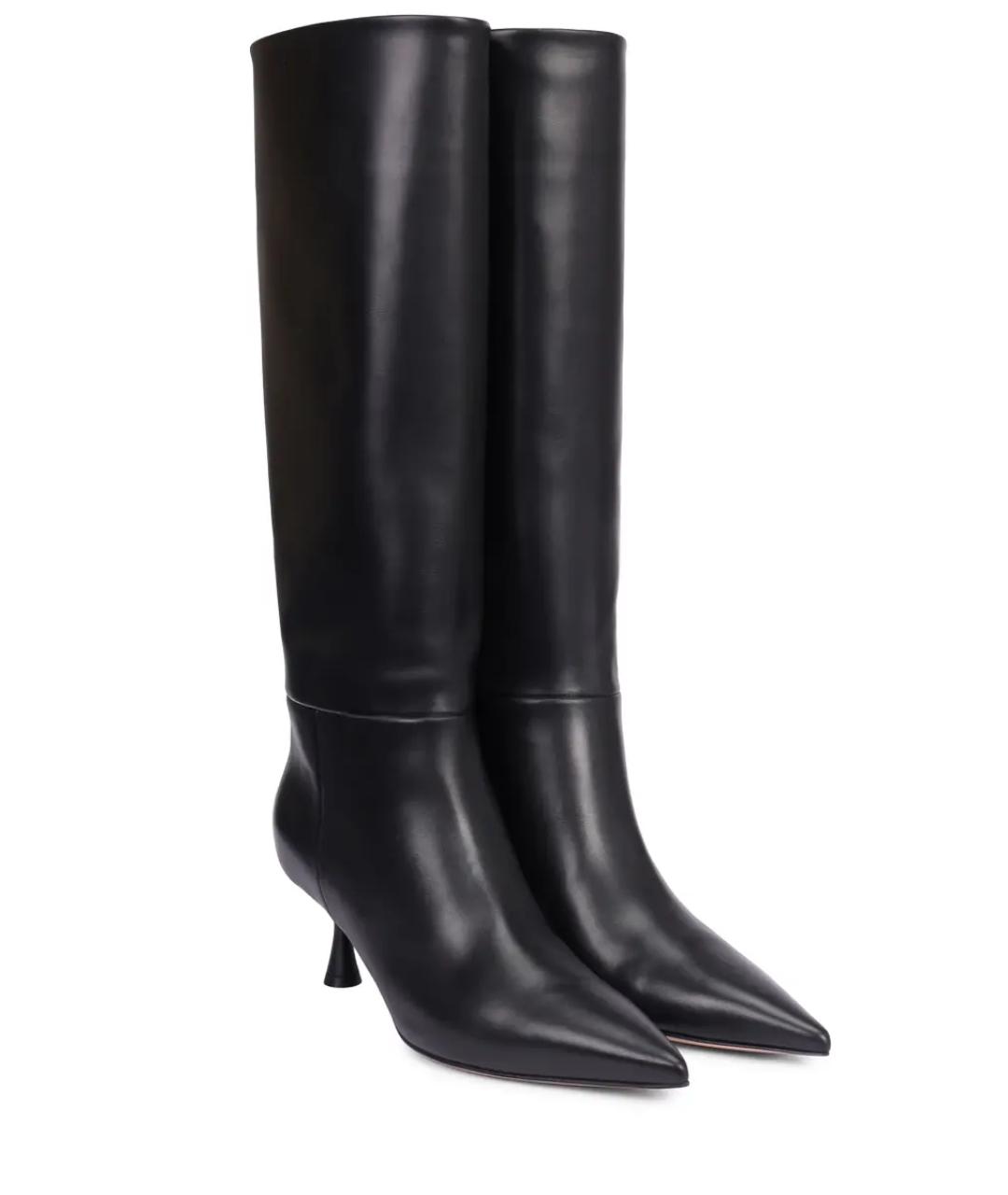 GIANVITO ROSSI Черные кожаные сапоги, фото 2