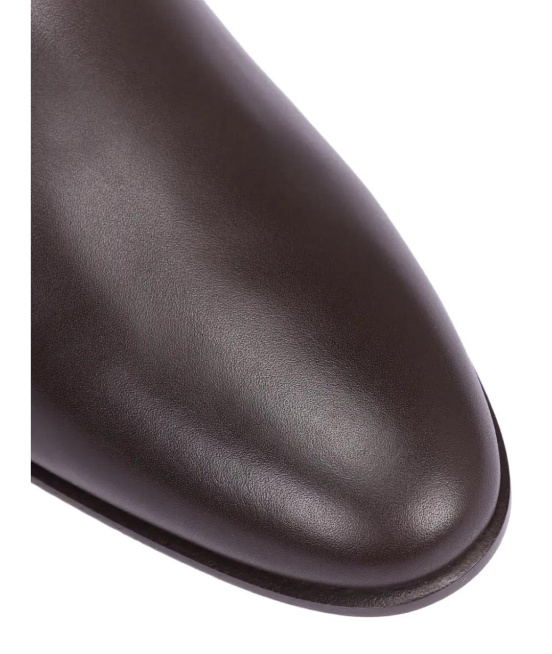 GIANVITO ROSSI Коричневые кожаные ботильоны, фото 5