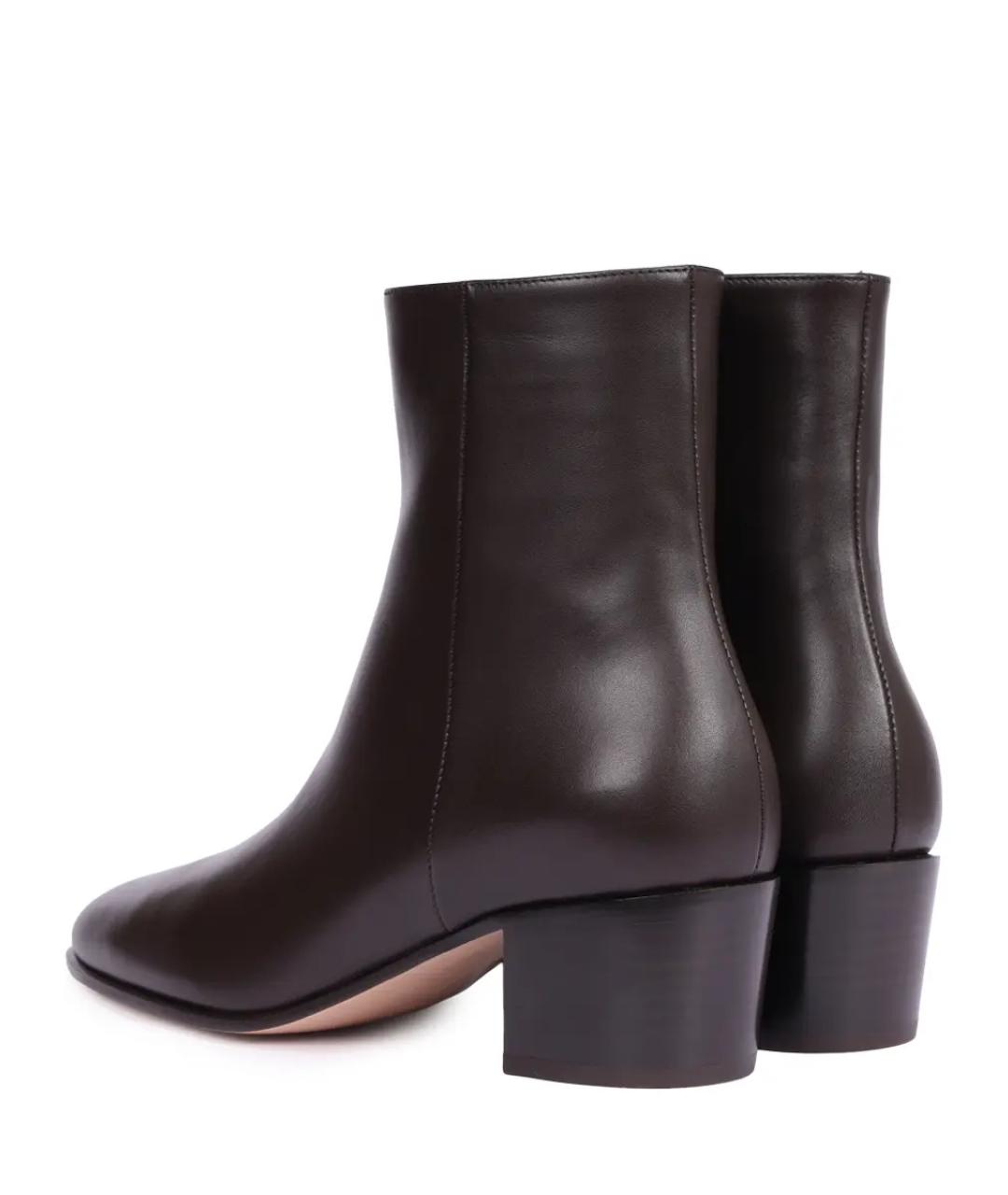 GIANVITO ROSSI Коричневые кожаные ботильоны, фото 4