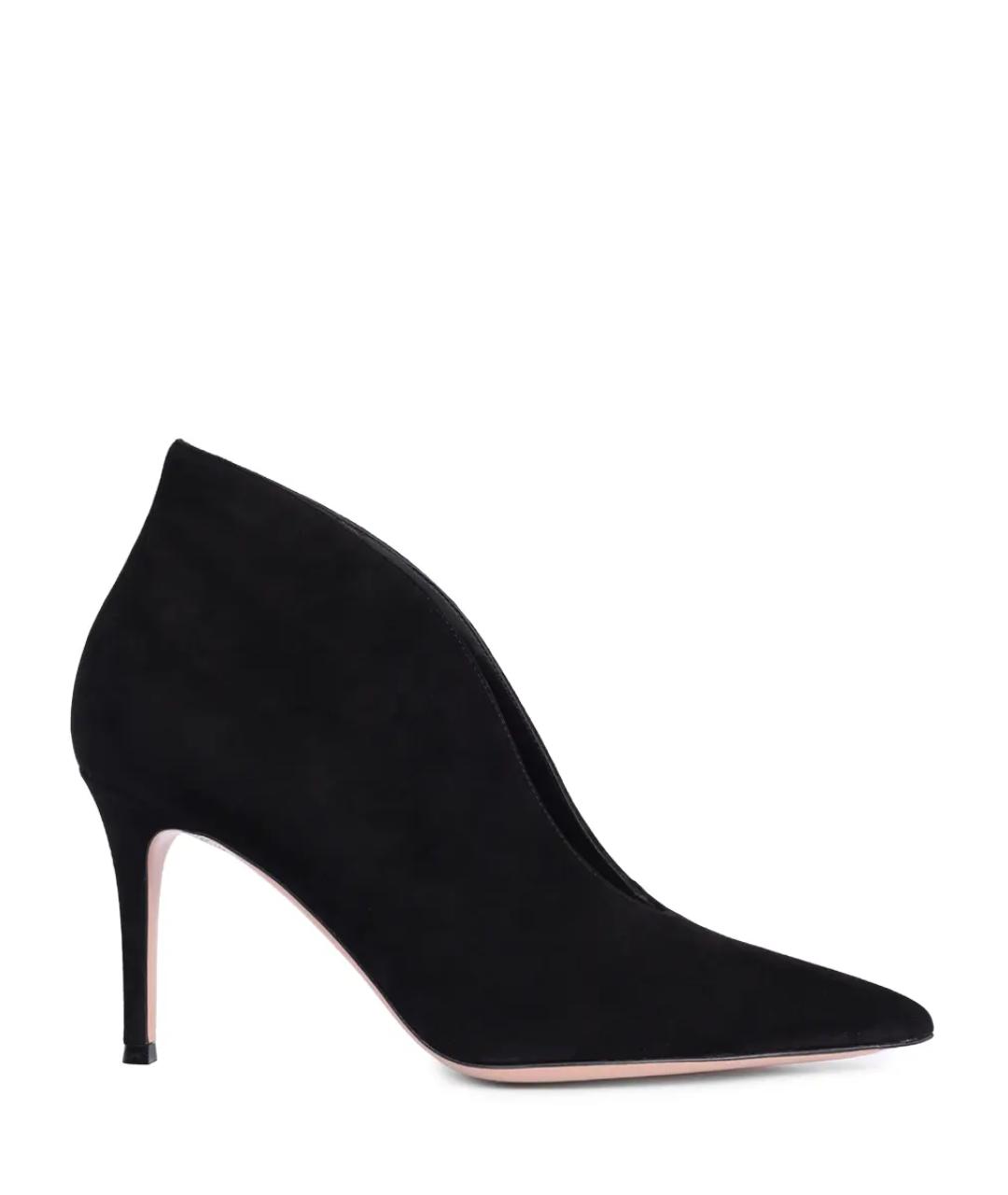 GIANVITO ROSSI Черные замшевые ботильоны, фото 1
