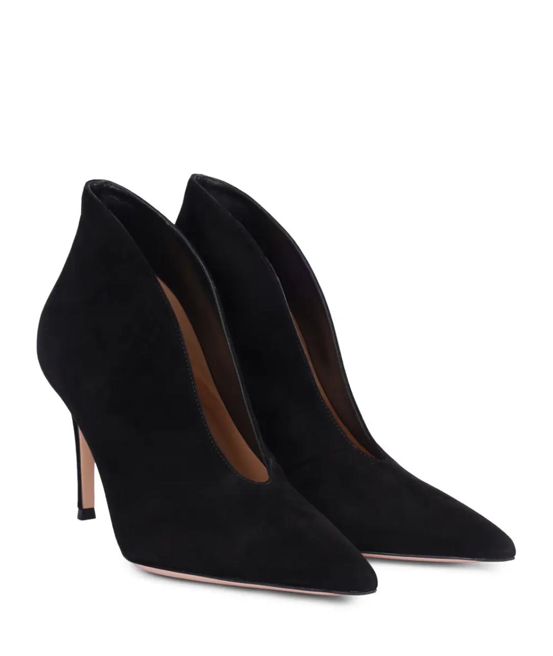 GIANVITO ROSSI Черные замшевые ботильоны, фото 2