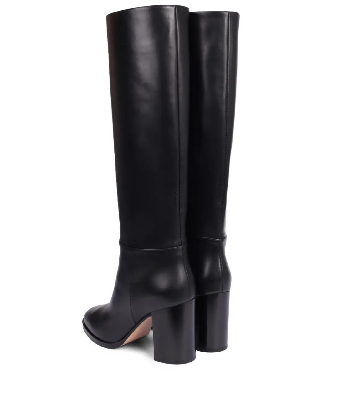 GIANVITO ROSSI Черные кожаные сапоги, фото 4