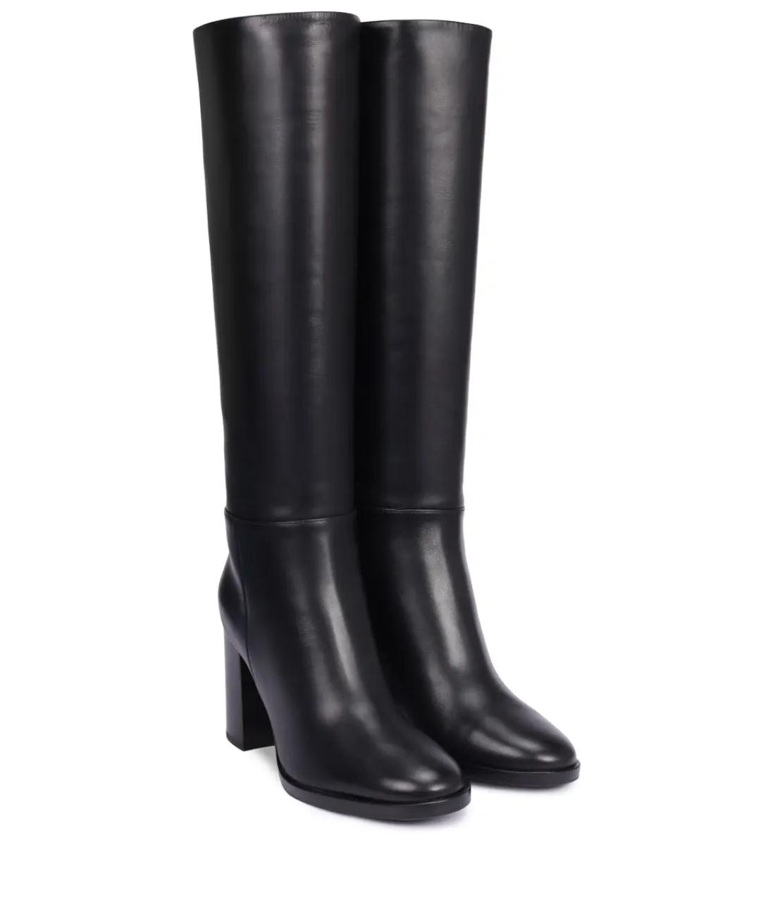 GIANVITO ROSSI Черные кожаные сапоги, фото 2