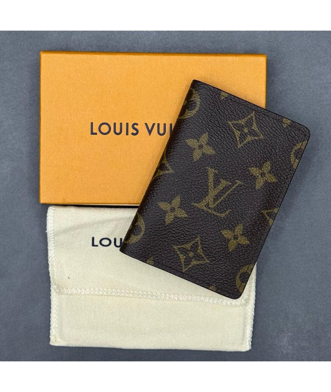 LOUIS VUITTON Коричневый кардхолдер, фото 9