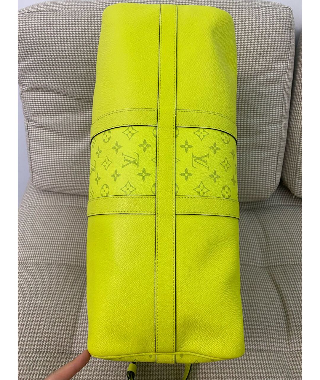 LOUIS VUITTON PRE-OWNED Желтый кожаный чемодан, фото 5