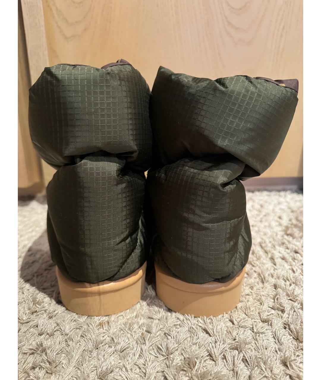 LOUIS VUITTON Хаки текстильные ботинки, фото 4
