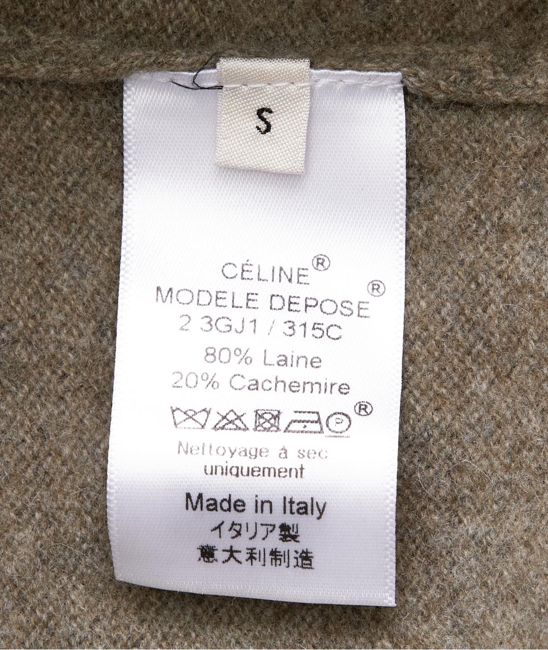 CELINE Хаки шерстяной джемпер / свитер, фото 4