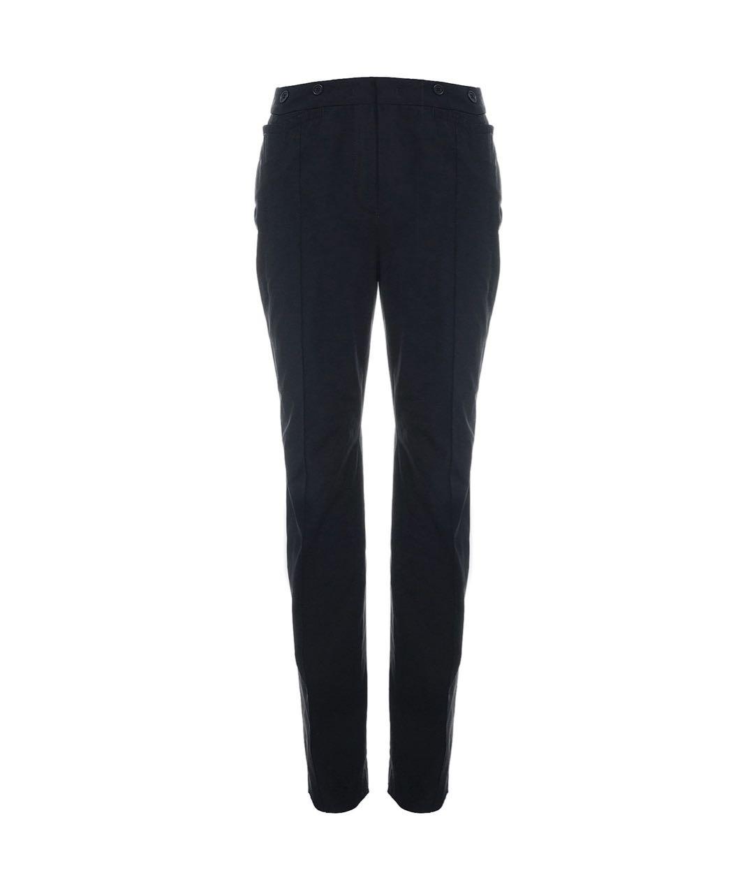 PESERICO Черные полиамидовые прямые брюки, фото 1