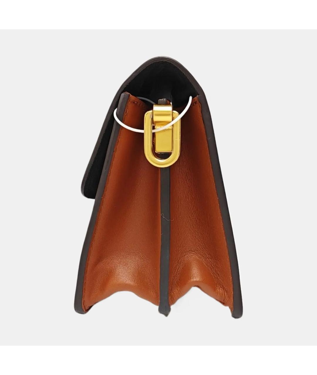 LOUIS VUITTON Коричневая кожаная сумка через плечо, фото 2