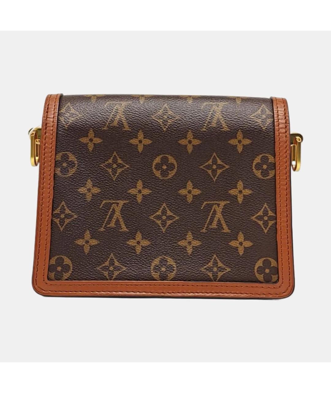 LOUIS VUITTON Коричневая кожаная сумка через плечо, фото 4