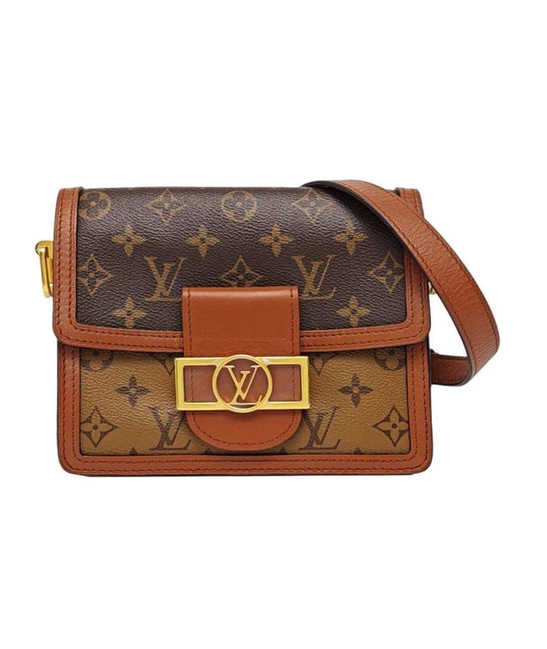 LOUIS VUITTON Коричневая кожаная сумка через плечо, фото 1