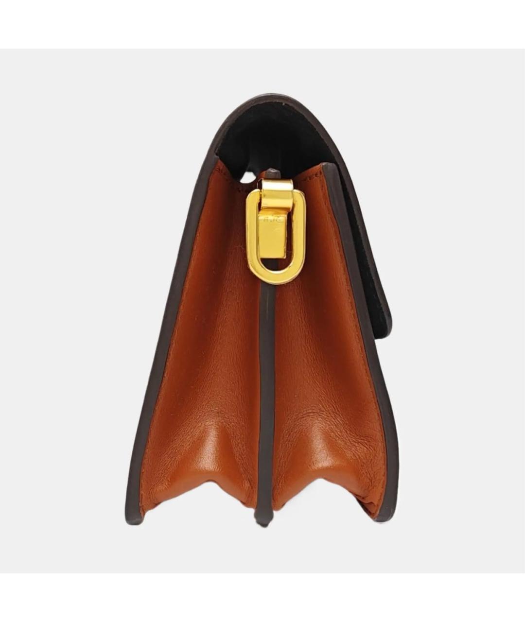 LOUIS VUITTON Коричневая кожаная сумка через плечо, фото 3