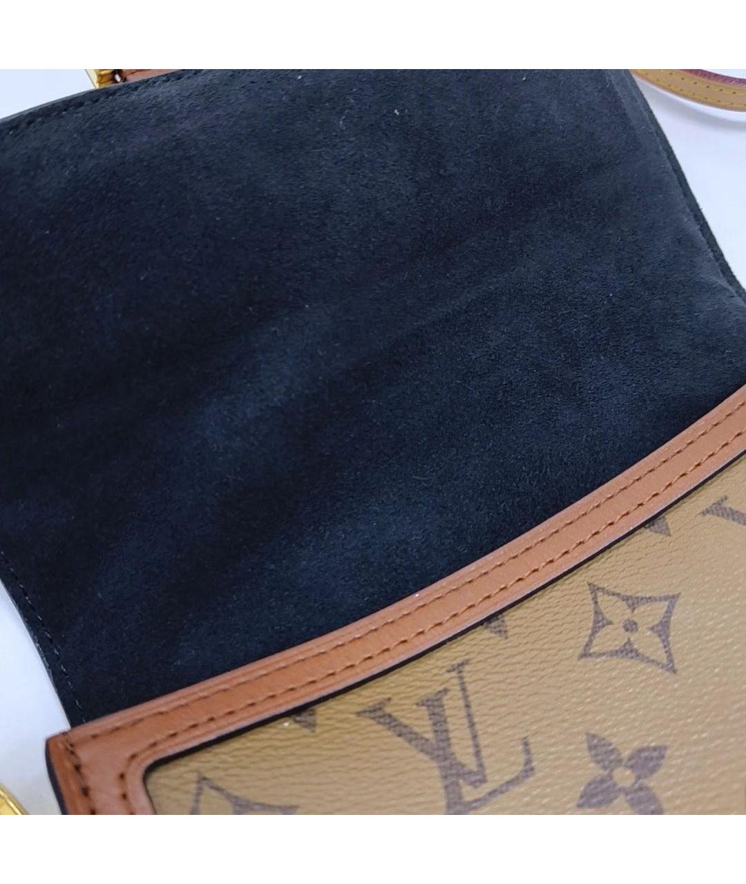 LOUIS VUITTON Коричневая кожаная сумка через плечо, фото 7