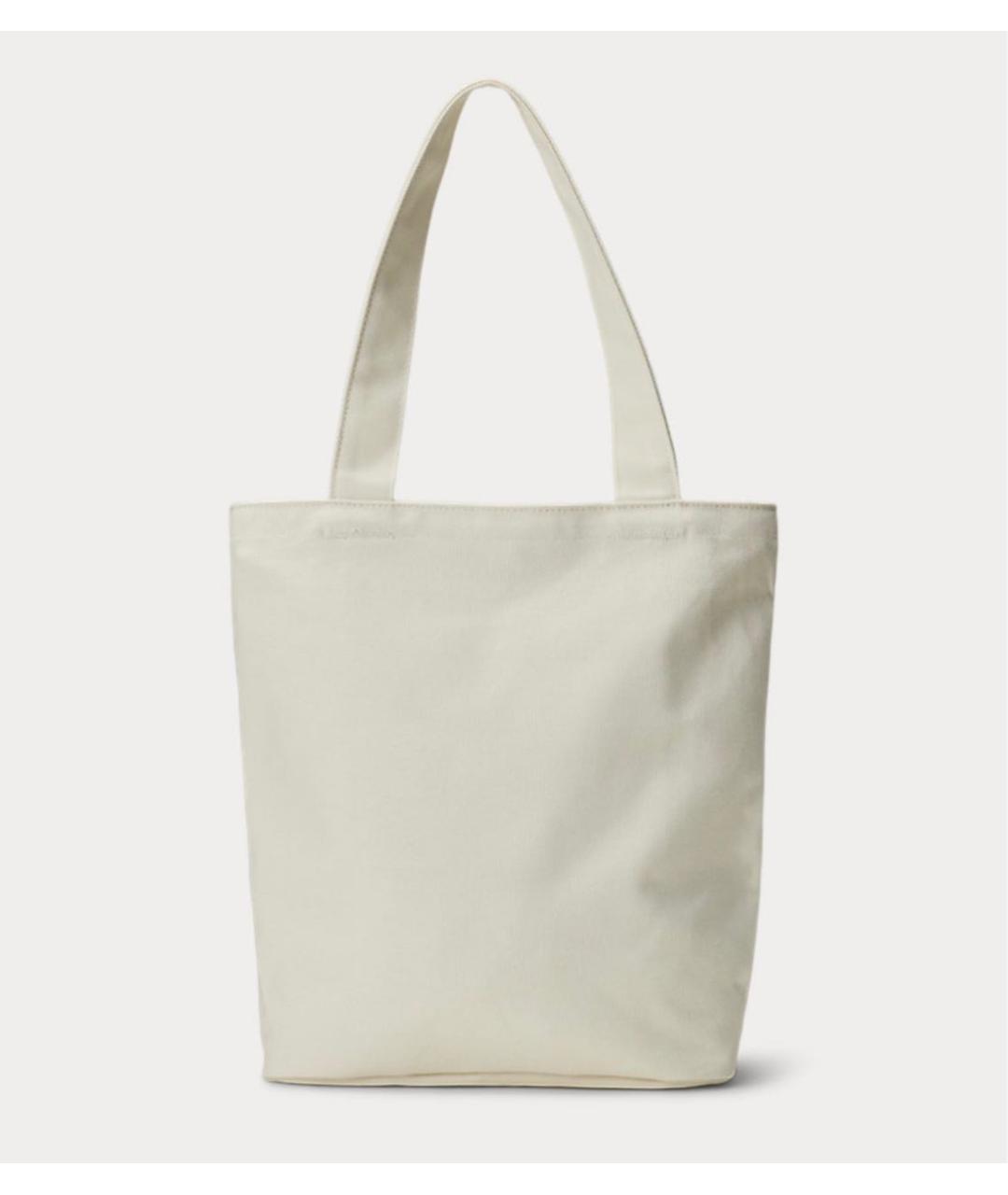 POLO RALPH LAUREN Бежевая хлопковая сумка тоут, фото 3