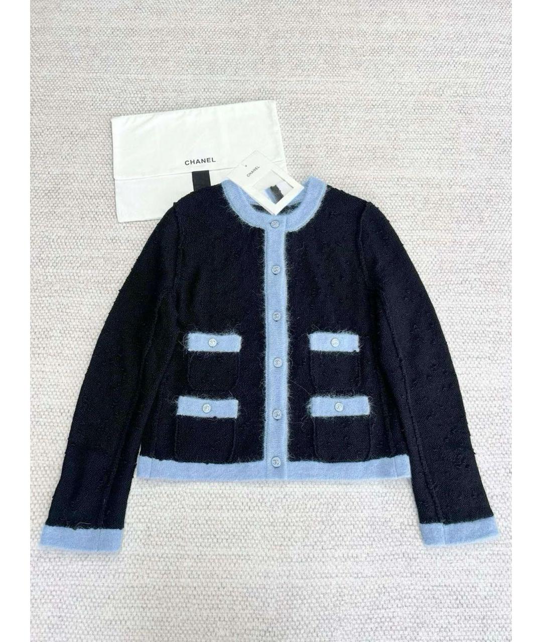 CHANEL Черный шерстяной костюм с юбками, фото 6