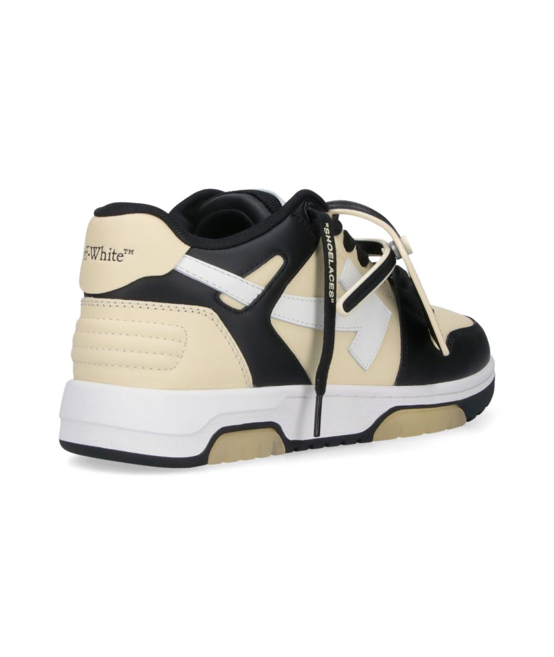 OFF-WHITE Мульти кожаные низкие кроссовки / кеды, фото 4