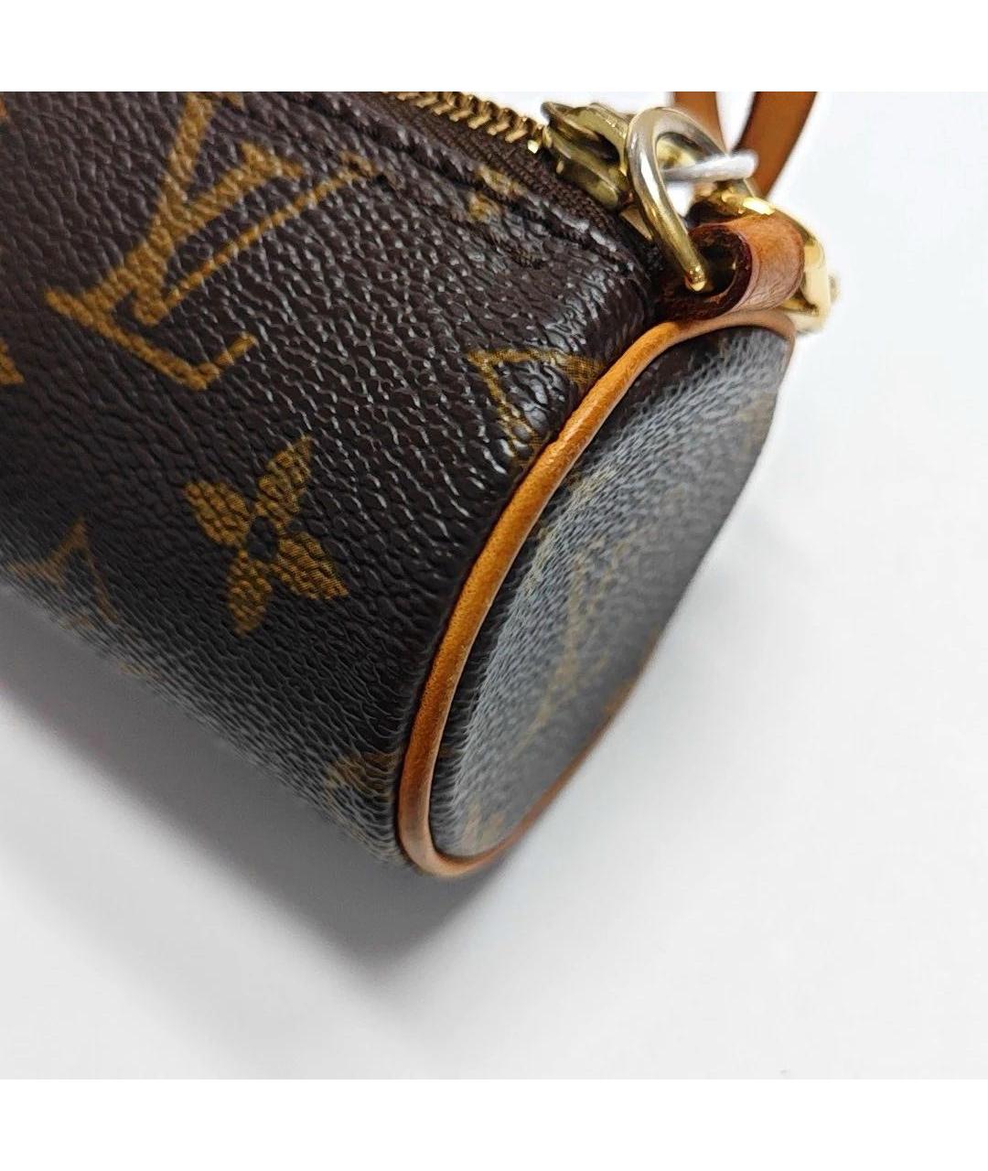 LOUIS VUITTON Коричневая кожаная сумка с короткими ручками, фото 8