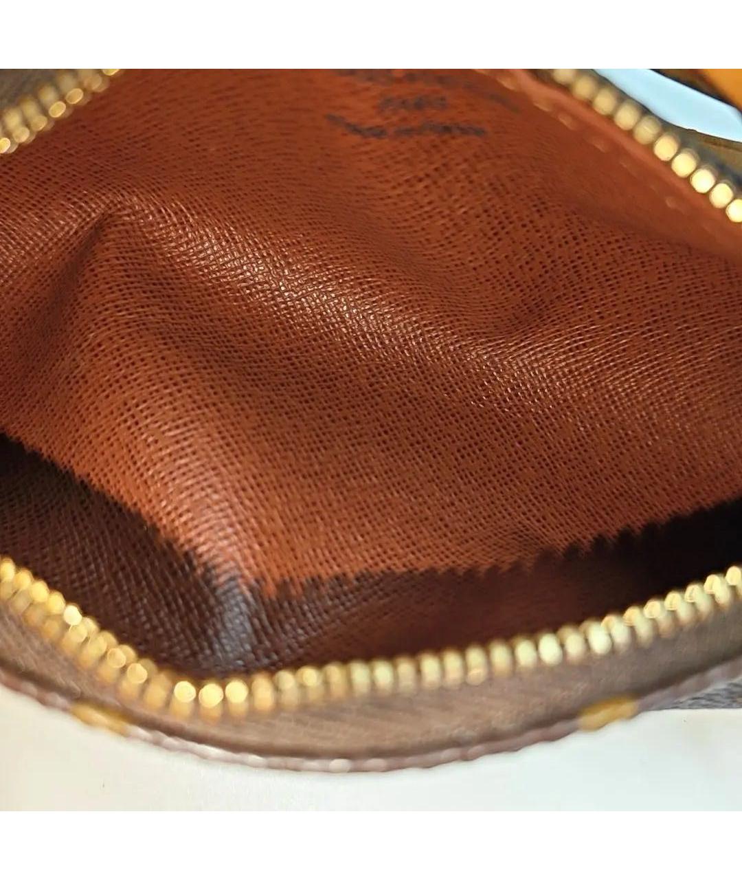 LOUIS VUITTON Коричневая кожаная сумка с короткими ручками, фото 4