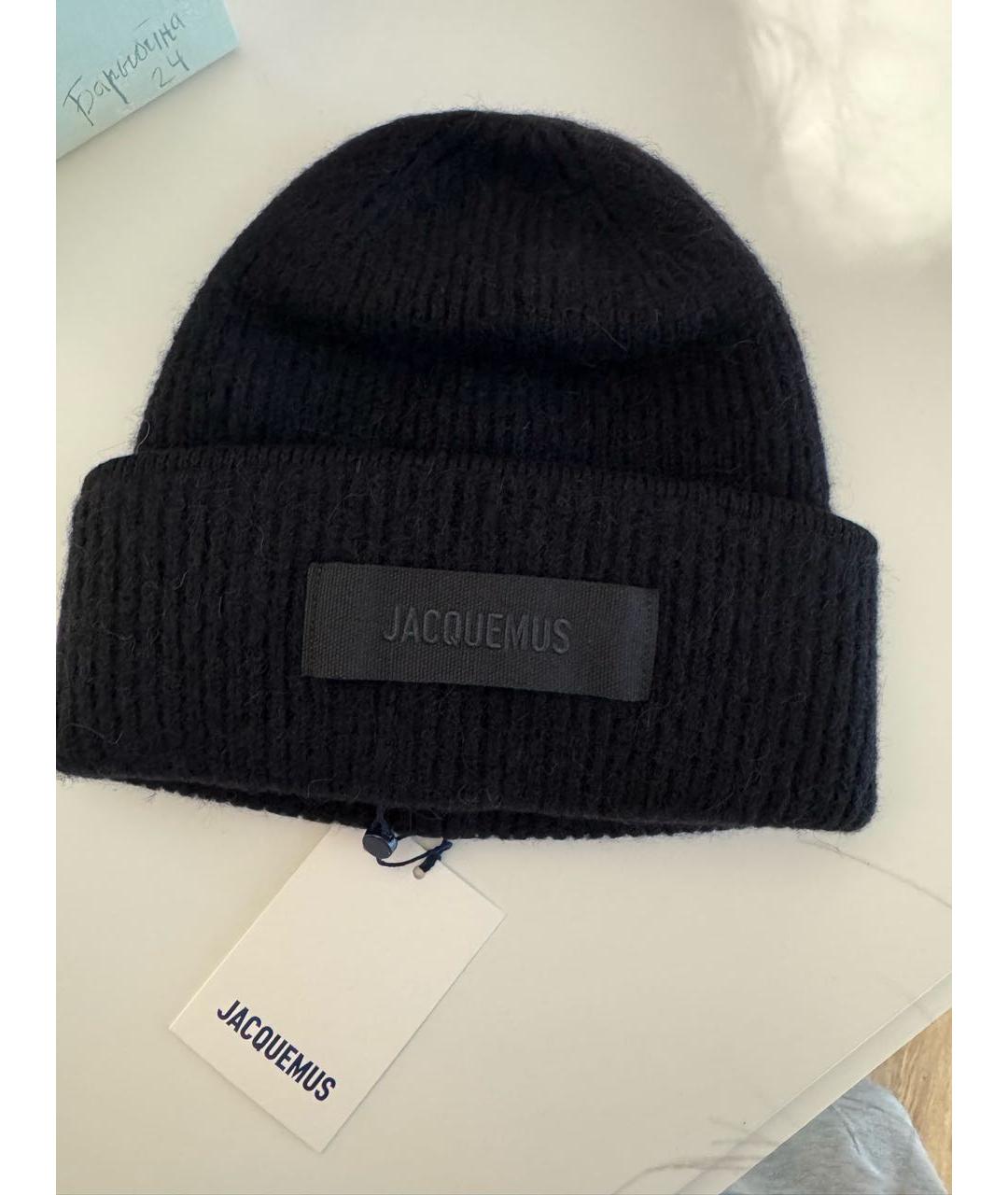 JACQUEMUS Черная шерстяная шапка, фото 5