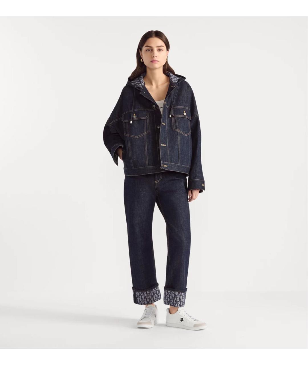 CHRISTIAN DIOR Темно-синие хлопковые прямые джинсы, фото 2