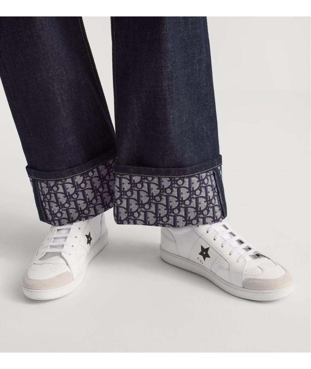 CHRISTIAN DIOR Темно-синие хлопковые прямые джинсы, фото 4