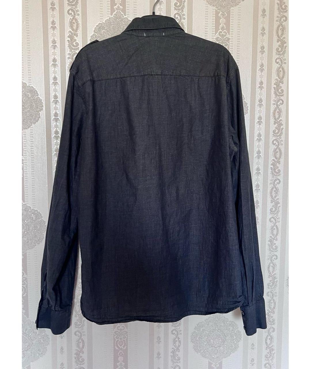 DKNY Серая хлопковая кэжуал рубашка, фото 2