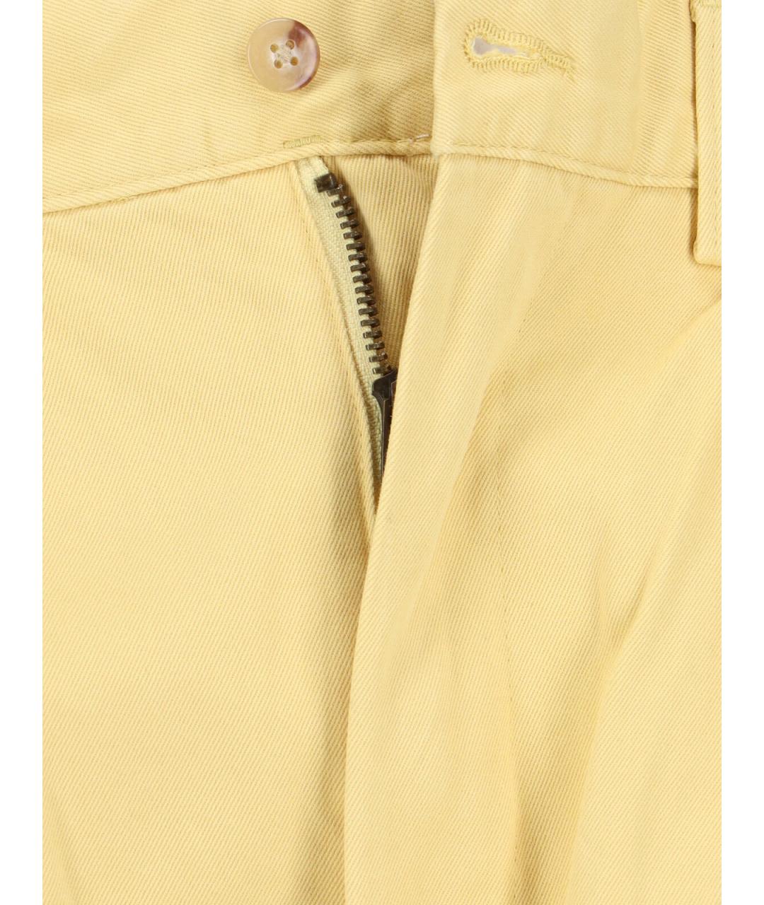 POLO RALPH LAUREN Желтые хлопковые повседневные брюки, фото 5