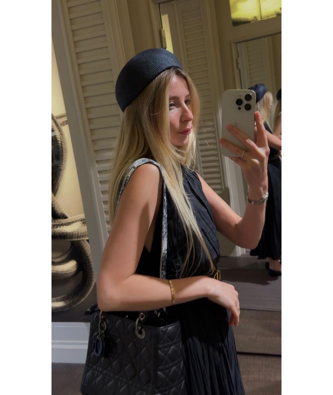 CHRISTIAN DIOR Синий шелковый платок, фото 5