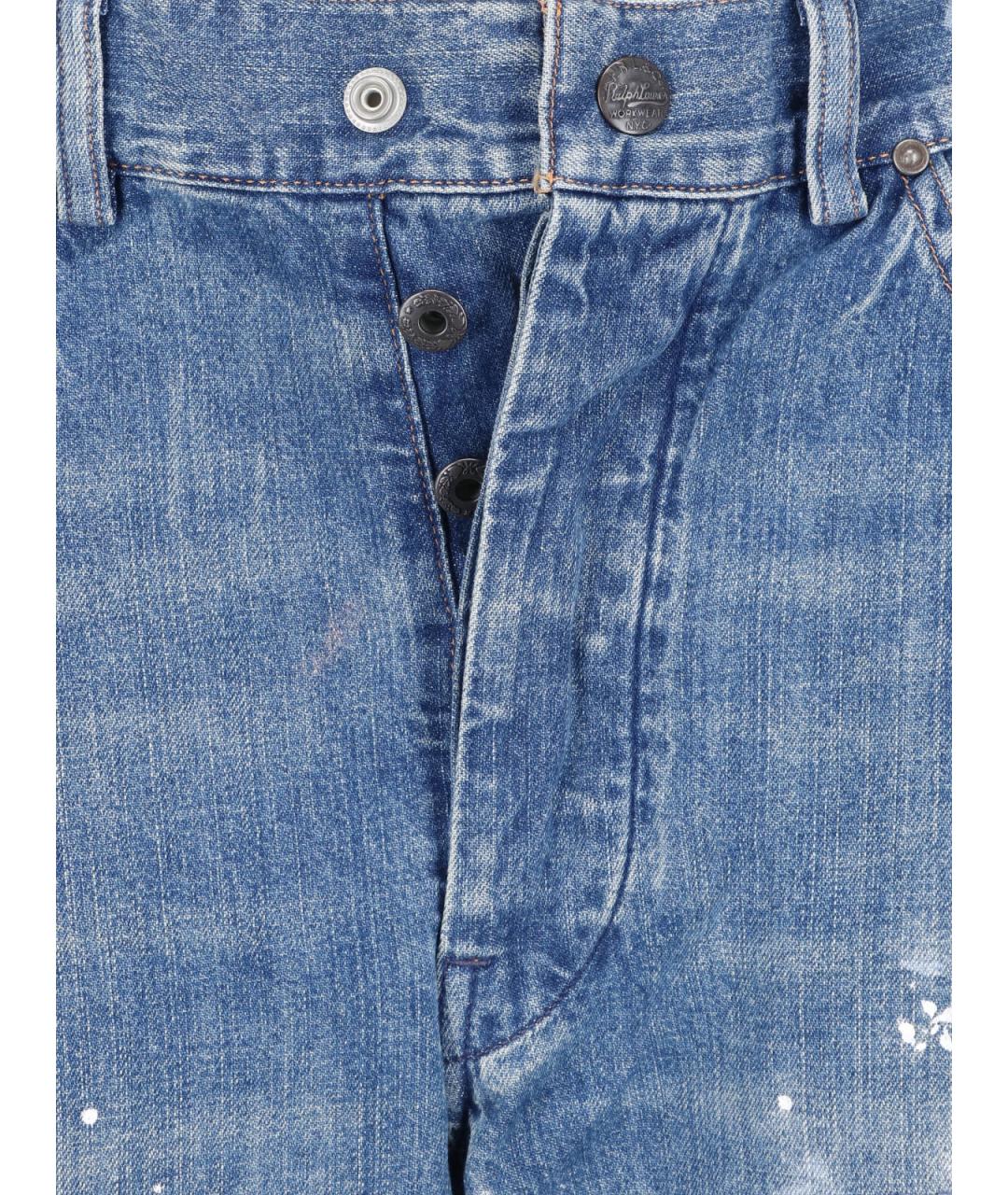 POLO RALPH LAUREN Синие прямые джинсы, фото 4
