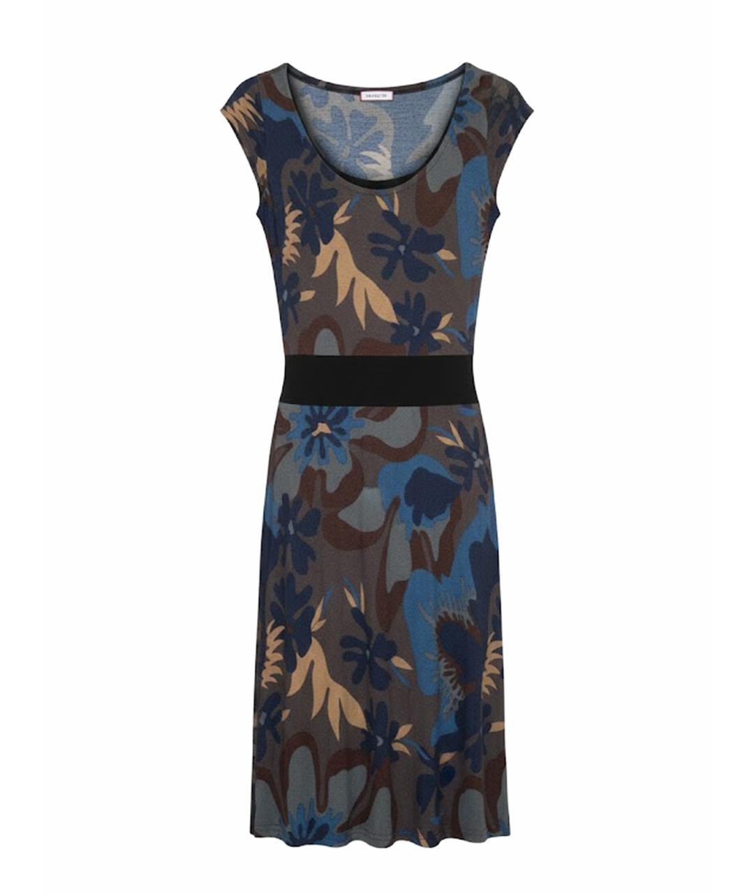 MAX MARA Темно-синее вискозное повседневное платье, фото 1