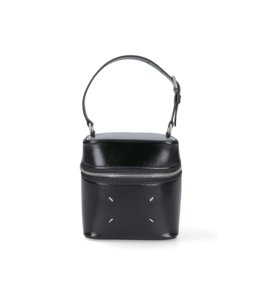 MAISON MARGIELA Черная кожаная сумка с короткими ручками, фото 1