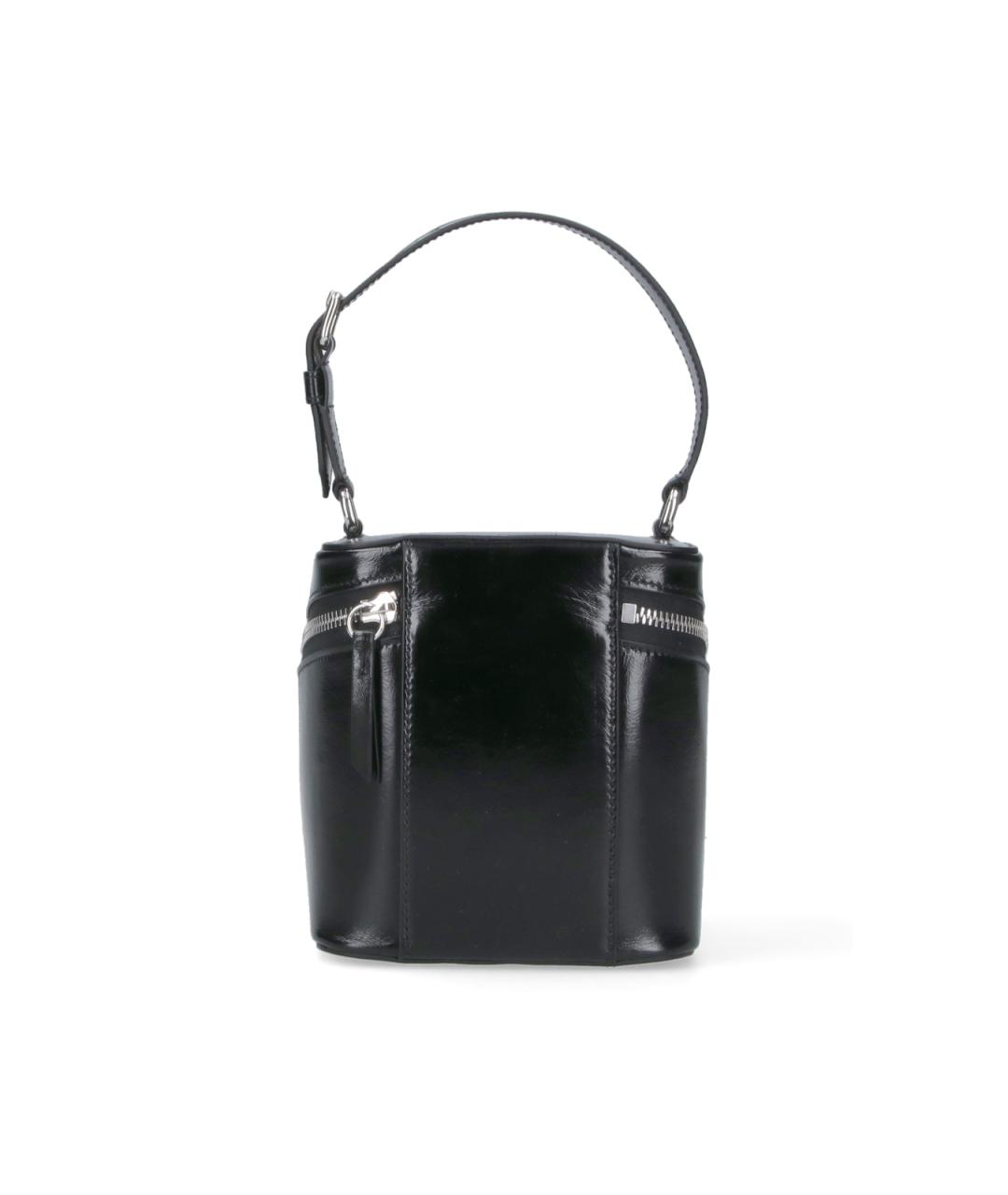 MAISON MARGIELA Черная кожаная сумка с короткими ручками, фото 3