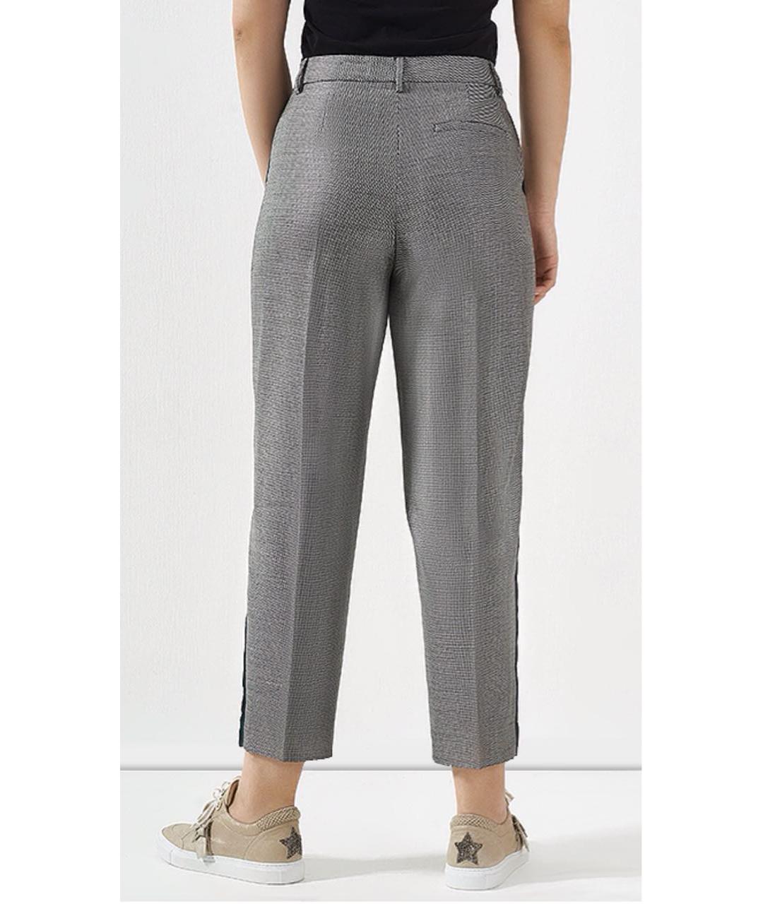 LES COPAINS Серые шерстяные брюки узкие, фото 3