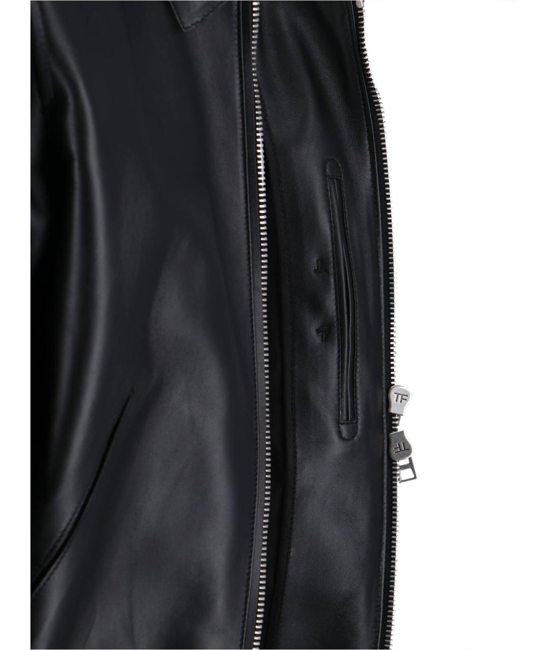TOM FORD Черная кожаная куртка, фото 5