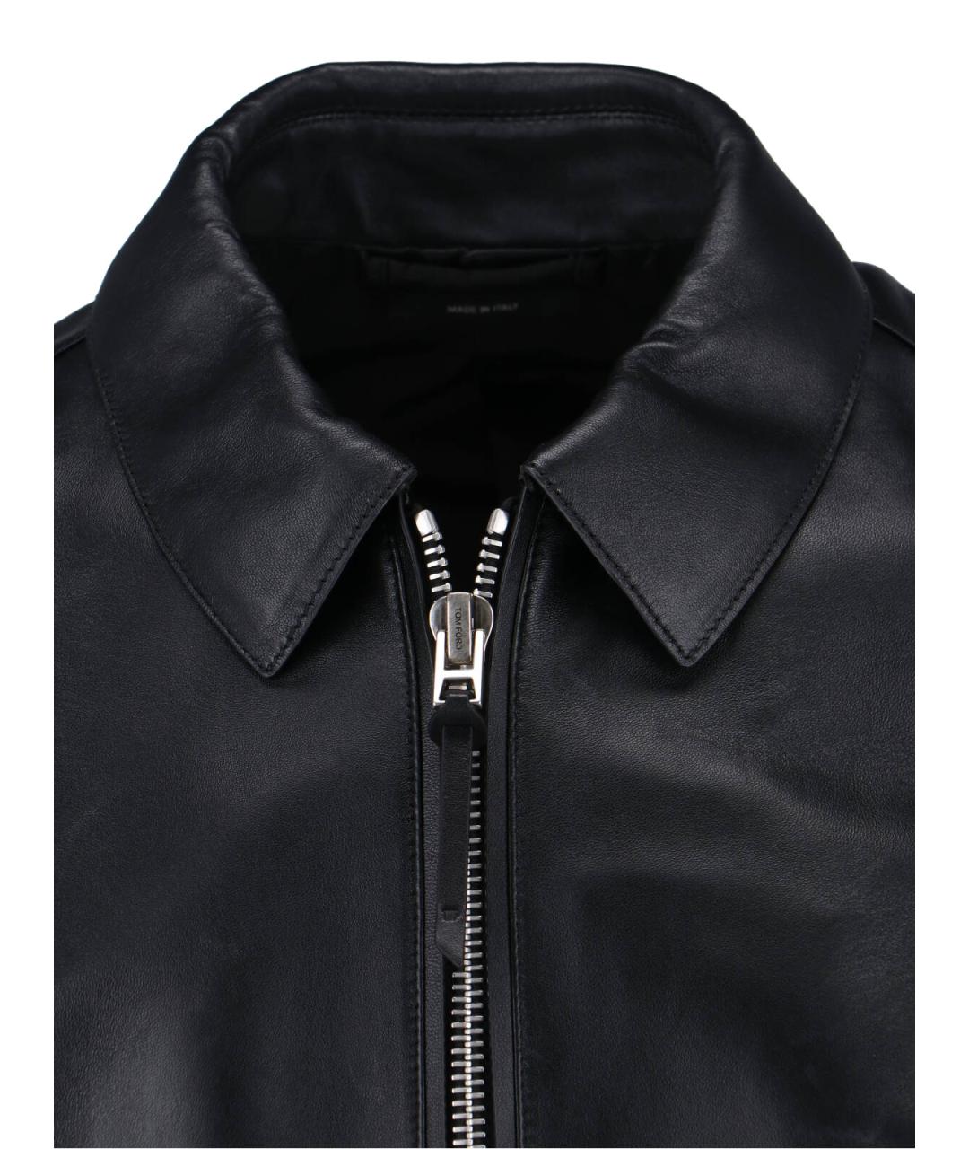 TOM FORD Черная кожаная куртка, фото 4